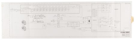 Lot #5099 Gene Cernan?s Apollo 17 Flown Descent Engine Throttle Schematic - Image 1