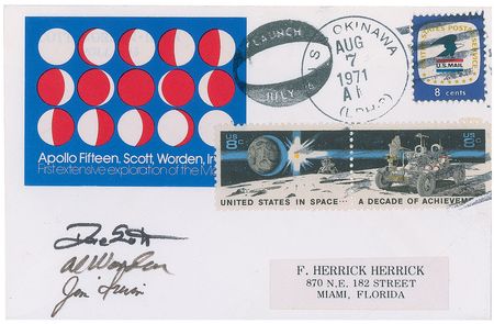 Lot #5086 Apollo 15 Flown ?Phases of the Moon? Cover - Image 1