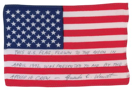 Lot #5097 Guenter Wendt?s Apollo 16 Flown Flag - Image 2