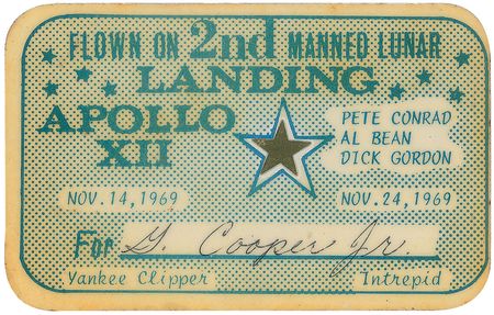 Lot #5063 Gordon Cooper?s Apollo 12 Flown Gold Star - Image 1