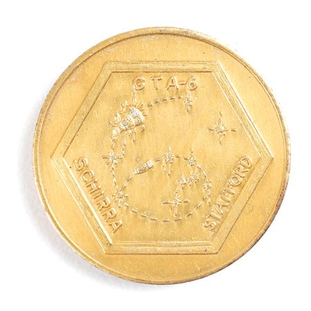 Lot #5015 Gemini 6 Flown Fliteline Gold-plated