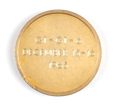 Lot #5015 Gemini 6 Flown Fliteline Gold-plated Medallion - Image 3