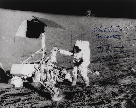 Lot #5066 Apollo 12 Oversized Signed Photograph - Image 1