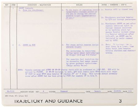 Lot #5006 Gene Kranz?s MA-8 Mission Rules Signed by Schirra - Image 3