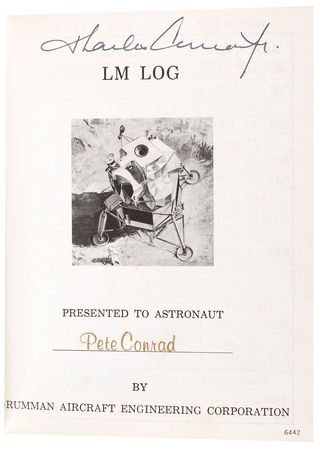 Lot #5058 Charles Conrad?s LM Simulator Log Book - Image 1