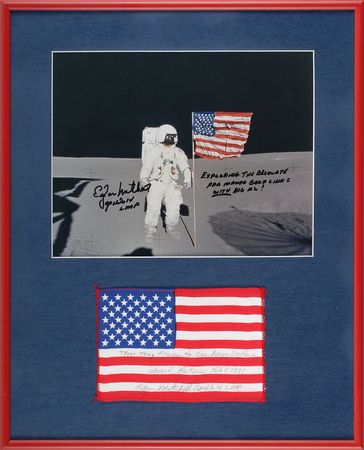 Lot #5073 Edgar Mitchell?s Apollo 14 Flown Flag - Image 1