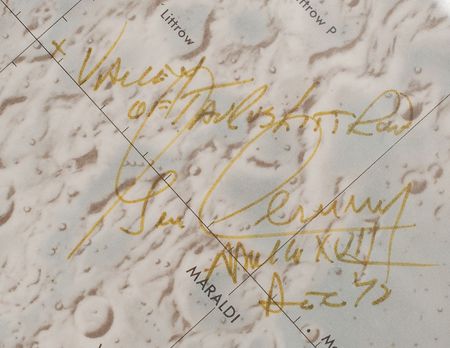 Lot #5024 Lunar Planning Chart Signed by Six Moonwalkers - Image 3