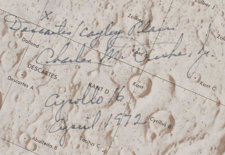 Lot #5024 Lunar Planning Chart Signed by Six Moonwalkers - Image 4