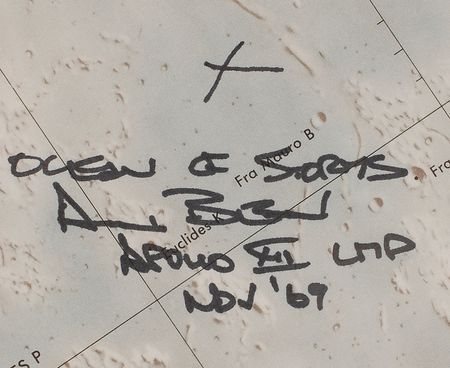 Lot #5024 Lunar Planning Chart Signed by Six Moonwalkers - Image 7