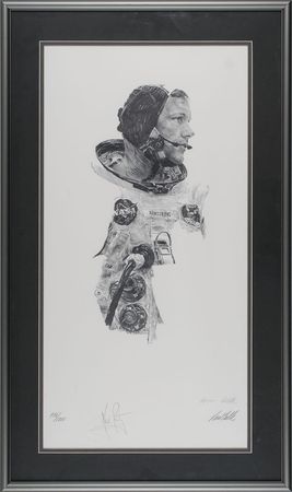 Lot #5051 Neil Armstrong Signed Lithograph - Image 1