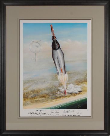 Lot #5009 Mercury 7 Signed Lithograph - Image 2