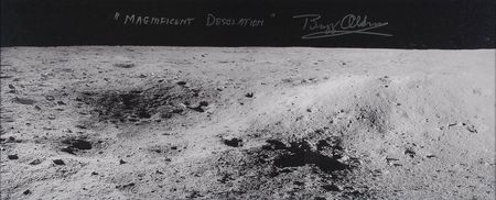 Lot #5050 Buzz Aldrin Signed Panorama Photograph - Image 1