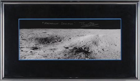 Lot #5050 Buzz Aldrin Signed Panorama Photograph - Image 2