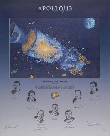 Lot #5070 Apollo 13 Signed Print - Image 1