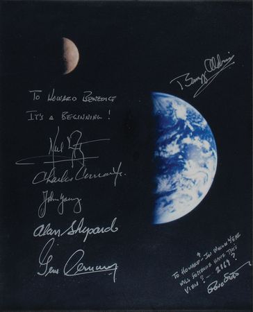 Lot #5025 Moonwalkers Signed Photograph