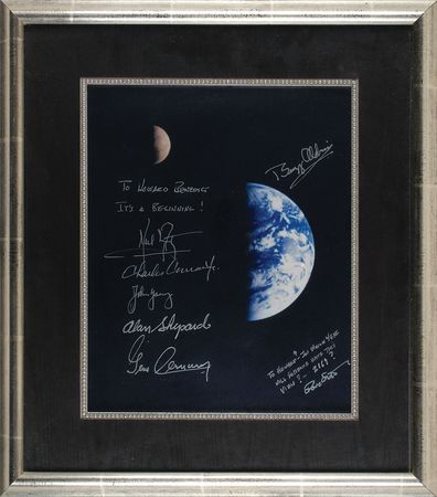Lot #5025 Moonwalkers Signed Photograph - Image 2