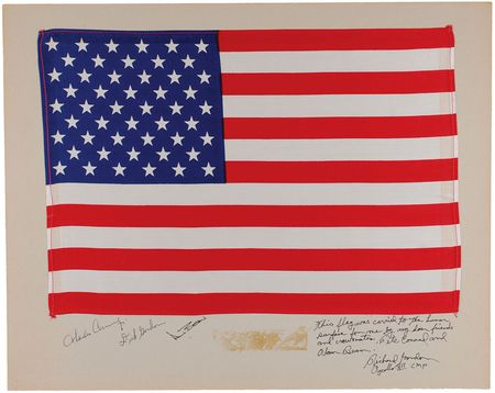 Lot #5053 Richard Gordon?s Apollo 12 Oversized Flown Flag - Image 1