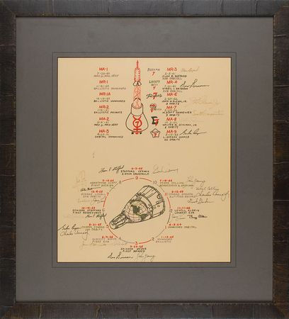 Lot #5012 Mercury and Gemini Astronauts Signed Display - Image 2