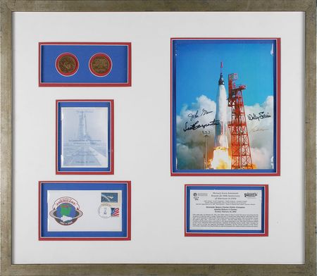 Lot #5010 Mercury 7 Signed Photograph and 40th