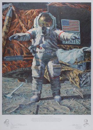 Lot #5087 Dave Scott and Alan Bean Signed Print - Image 2