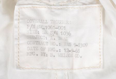Lot #5055 Alan Bean?s Apollo 12 Training Suit - Image 6