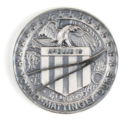 Lot #5090 Charlie Duke?s Apollo 16 Flown Robbins Medal - Image 1