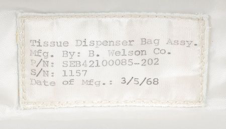 Lot #5038 Jim McDivitt?s Apollo 9 Flown Tissue Dispenser Assembly - Image 5