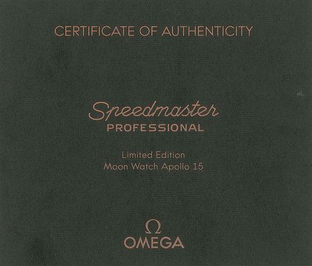 Lot #5088 Apollo 15 Limited Edition Omega Speedmaster - Image 8