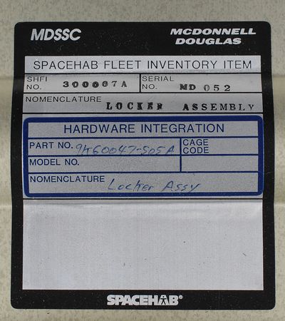 Lot #5117 Spacehab Signed Locker Assembly - Image 4