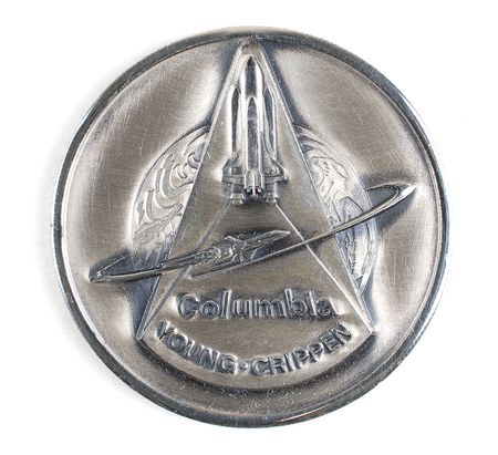 Lot #5112 STS-1 Flown Robbins Medal - Image 1