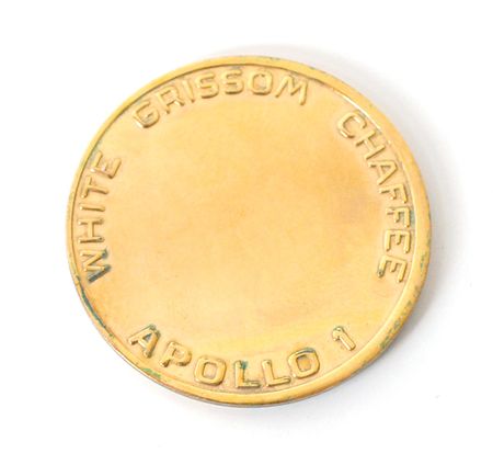 Lot #5033 Apollo 1 Gold-plated Flightline Medallion - Image 2