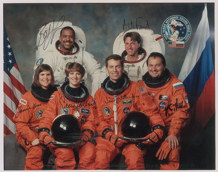 Lot #592 Space Shuttle Crews Signed Photographs - Image 1