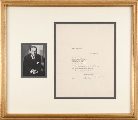 Lot #881 Cole Porter Typed Letter Signed - Image 1