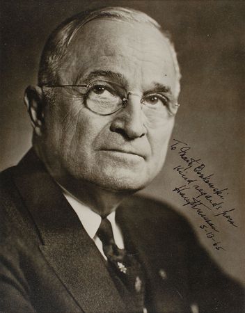 Lot #99 Harry S. Truman Signed Photograph - Image 1