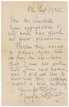 Lot #680 Joseph Conrad Handwritten Letter Signed - Image 1