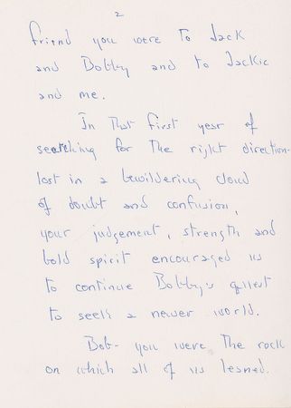 Lot #324 Ethel Kennedy Handwritten Letter Signed - Image 2