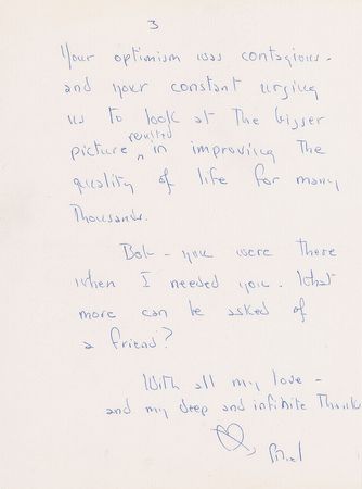Lot #324 Ethel Kennedy Handwritten Letter Signed - Image 3