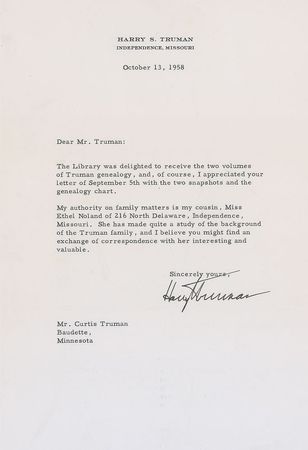 Lot #100 Harry S. Truman Typed Letter Signed - Image 1