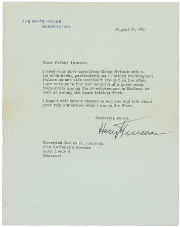 Lot #50 Harry S. Truman Typed Letter Signed - Image 2