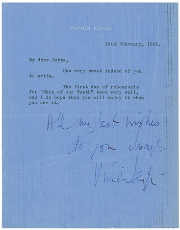 Lot #983 Vivien Leigh Typed Letter Signed - Image 2