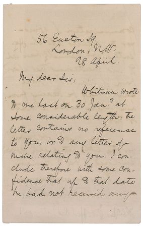 Lot #761 William Michael Rossetti Handwritten Letter Signed - Image 1