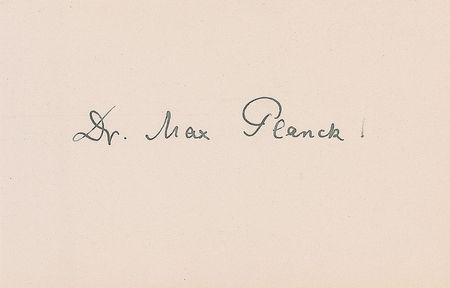 Lot #208 Max Planck Signature - Image 1