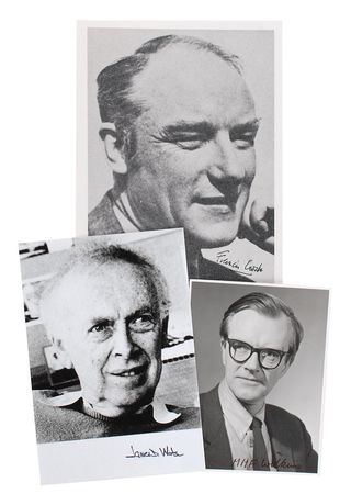 Lot #310 DNA: Watson, Crick, and Wilkins Signed Photographs - Image 1