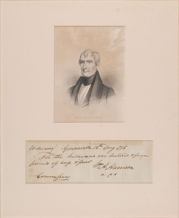 Lot #10 William Henry Harrison: A 1795 peace