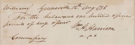 Lot #10 William Henry Harrison: A 1795 peace offering ?for the Delawares? at Greenville - Image 2