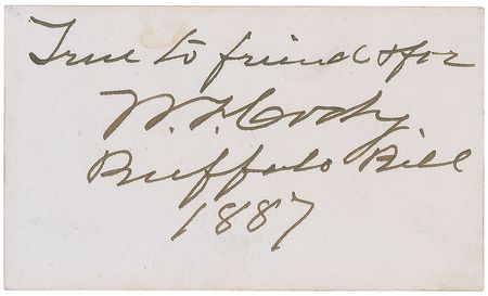 Lot #157 William F. ‘Buffalo Bill’ Cody Calling Card - Image 1