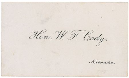 Lot #157 William F. ‘Buffalo Bill’ Cody Calling Card - Image 2