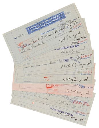 Lot #302 Richard E. Byrd Check - Image 1