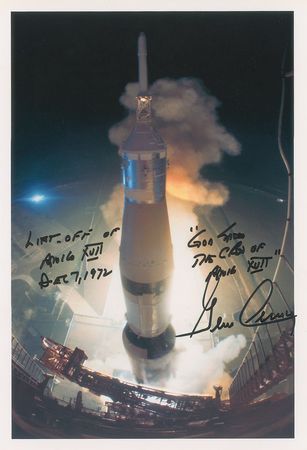Lot #581 Gene Cernan Signed Photographs - Image 1