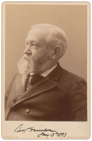 Lot #35 Benjamin Harrison: Choice cabinet portrait